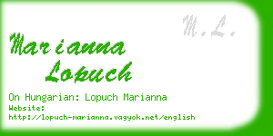 marianna lopuch business card